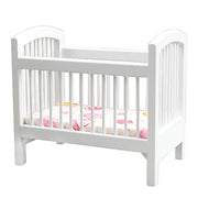 Elisashop*Berceau Miniature Blanc en Bois Oblong pour Bébé